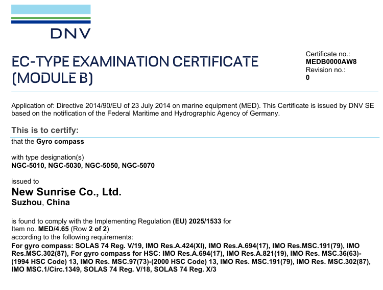 Chứng chỉ DNV cho FOG

